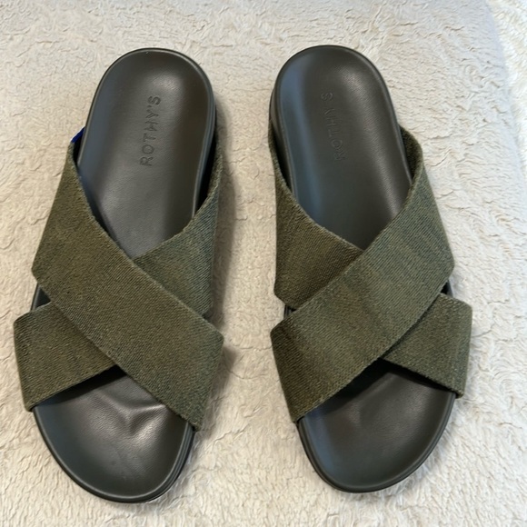 Rothy’s Weekender Sandals Olive Green Size 9 - Picture 1 of 7